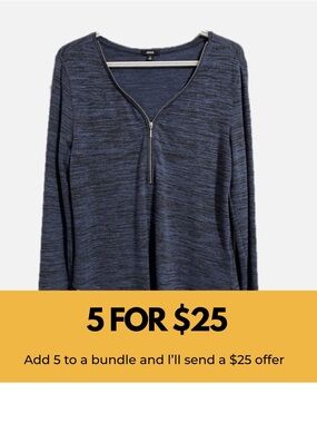 Navy Blue Zip-Up Long Sleeve